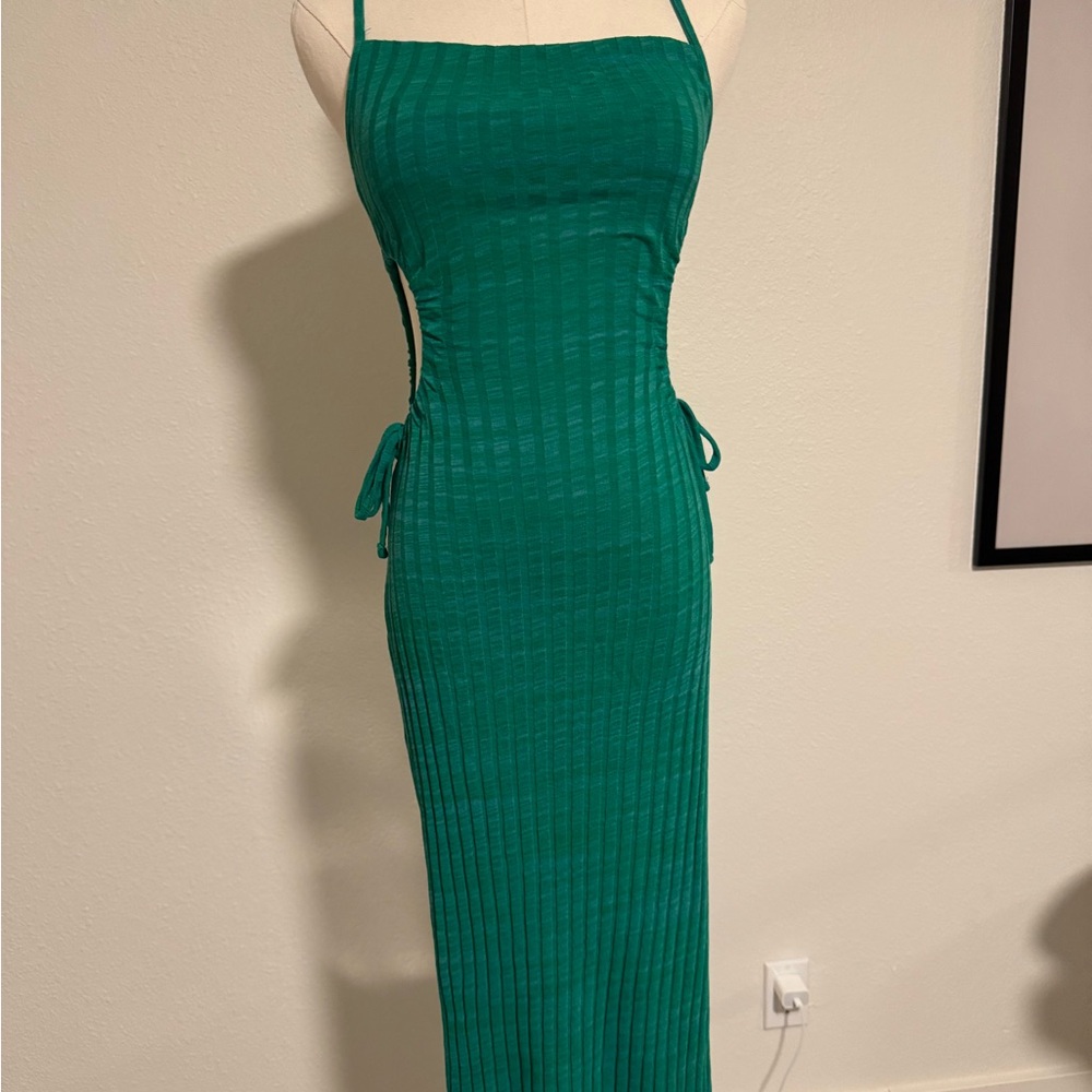 Zara Teal Backless Dress